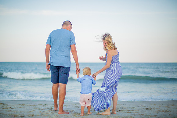 Family Beach Portrait Photography on Pleasure Island, NC:  Carolina Beach, Kure Beach, Fort Fisher