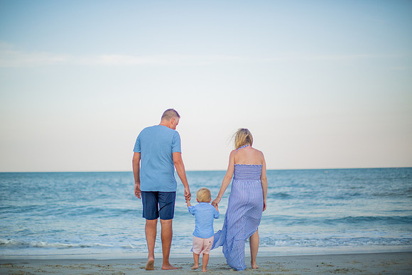 Family Beach Portrait Photography on Pleasure Island, NC:  Carolina Beach, Kure Beach, Fort Fisher
