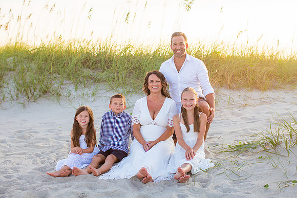 Family Beach Portrait Photography on Pleasure Island, NC:  Carolina Beach, Kure Beach, Fort Fisher