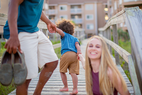 Family Beach Portrait Photography on Pleasure Island, NC:  Carolina Beach, Kure Beach, Fort Fisher