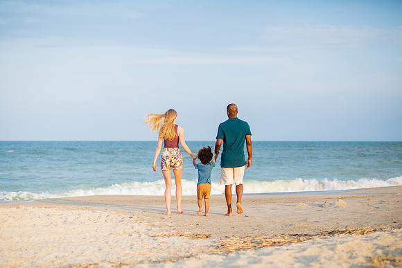 Family Beach Portrait Photography on Pleasure Island, NC:  Carolina Beach, Kure Beach, Fort Fisher