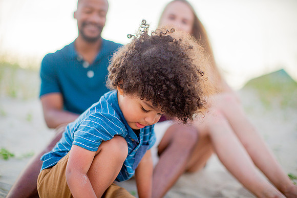 Family Beach Portrait Photography on Pleasure Island, NC:  Carolina Beach, Kure Beach, Fort Fisher