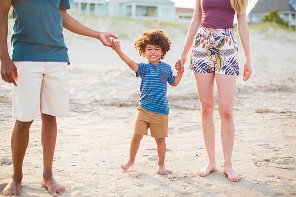 Family Beach Portrait Photography on Pleasure Island, NC:  Carolina Beach, Kure Beach, Fort Fisher
