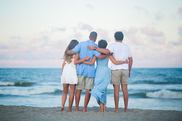 Family Beach Portrait Photography on Pleasure Island, NC:  Carolina Beach, Kure Beach, Fort Fisher