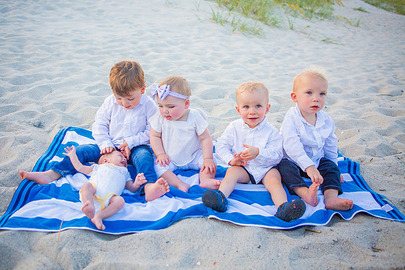 Family Beach Portrait Photography on Pleasure Island, NC:  Carolina Beach, Kure Beach, Fort Fisher
