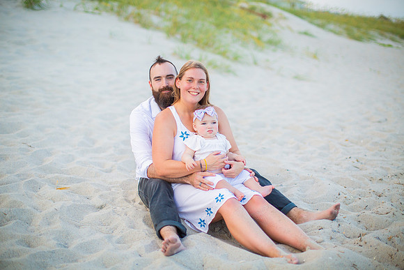 Family Beach Portrait Photography on Pleasure Island, NC:  Carolina Beach, Kure Beach, Fort Fisher