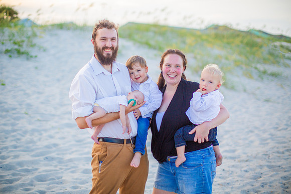 Family Beach Portrait Photography on Pleasure Island, NC:  Carolina Beach, Kure Beach, Fort Fisher