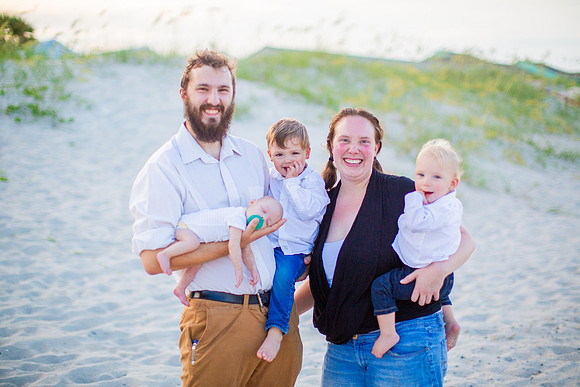 Family Beach Portrait Photography on Pleasure Island, NC:  Carolina Beach, Kure Beach, Fort Fisher