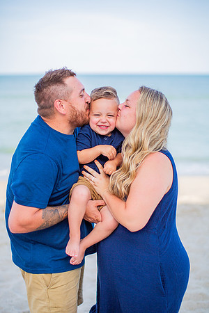 Family Beach Portrait Photography on Pleasure Island, NC:  Carolina Beach, Kure Beach, Fort Fisher