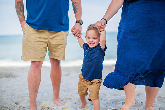 Family Beach Portrait Photography on Pleasure Island, NC:  Carolina Beach, Kure Beach, Fort Fisher