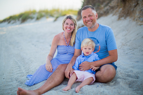 Family Beach Portrait Photography on Pleasure Island, NC:  Carolina Beach, Kure Beach, Fort Fisher