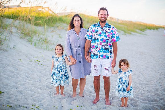 Family Beach Portrait Photography on Pleasure Island, NC:  Carolina Beach, Kure Beach, Fort Fisher