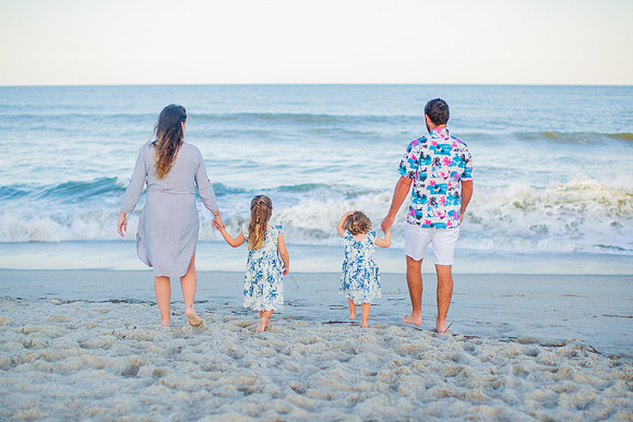 Family Beach Portrait Photography on Pleasure Island, NC:  Carolina Beach, Kure Beach, Fort Fisher