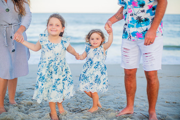 Family Beach Portrait Photography on Pleasure Island, NC:  Carolina Beach, Kure Beach, Fort Fisher