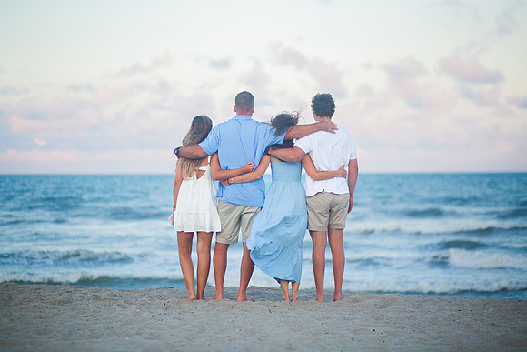 Family Beach Portrait Photography on Pleasure Island, NC:  Carolina Beach, Kure Beach, Fort Fisher