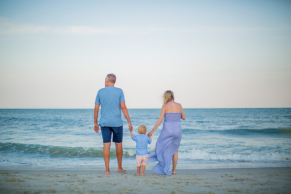 Family Beach Portrait Photography on Pleasure Island, NC:  Carolina Beach, Kure Beach, Fort Fisher