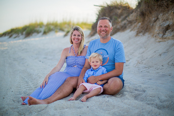 Family Beach Portrait Photography on Pleasure Island, NC:  Carolina Beach, Kure Beach, Fort Fisher