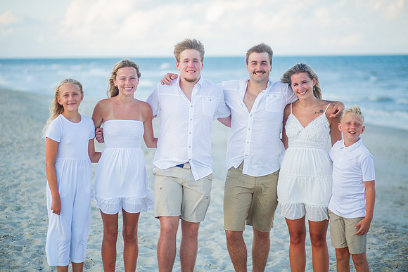 Family Beach Portrait Photography on Pleasure Island, NC:  Carolina Beach, Kure Beach, Fort Fisher