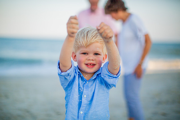 Family Beach Portrait Photography on Pleasure Island, NC:  Carolina Beach, Kure Beach, Fort Fisher