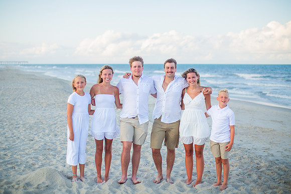 Family Beach Portrait Photography on Pleasure Island, NC:  Carolina Beach, Kure Beach, Fort Fisher