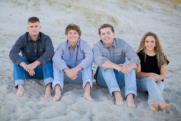 Family Beach Portrait Photography on Pleasure Island, NC:  Carolina Beach, Kure Beach, Fort Fisher