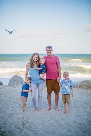 Family Beach Portrait Photography on Pleasure Island, NC:  Carolina Beach, Kure Beach, Fort Fisher