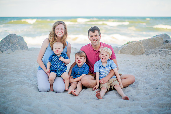 Family Beach Portrait Photography on Pleasure Island, NC:  Carolina Beach, Kure Beach, Fort Fisher
