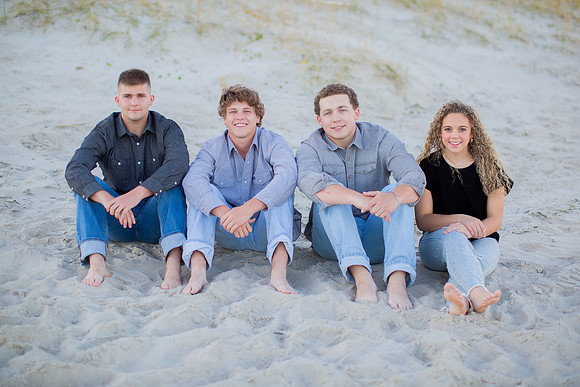 Family Beach Portrait Photography on Pleasure Island, NC:  Carolina Beach, Kure Beach, Fort Fisher