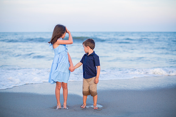 Family Beach Portrait Photography on Pleasure Island, NC:  Carolina Beach, Kure Beach, Fort Fisher