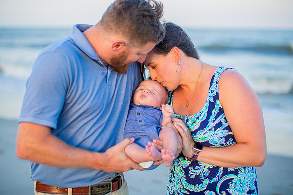 Family Beach Portrait Photography on Pleasure Island, NC:  Carolina Beach, Kure Beach, Fort Fisher
