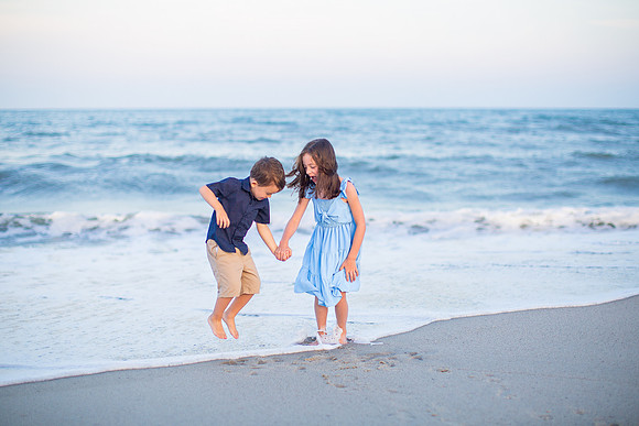 Family Beach Portrait Photography on Pleasure Island, NC:  Carolina Beach, Kure Beach, Fort Fisher